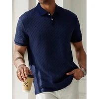 Polo d'été à manches courtes pour hommes, Streetwear, hauts de couleur unie, marque respirante 6