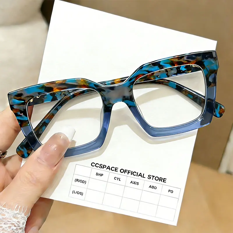 Big Size Eyeglass Frames Optical Glasses Women Vintage  display picture 1