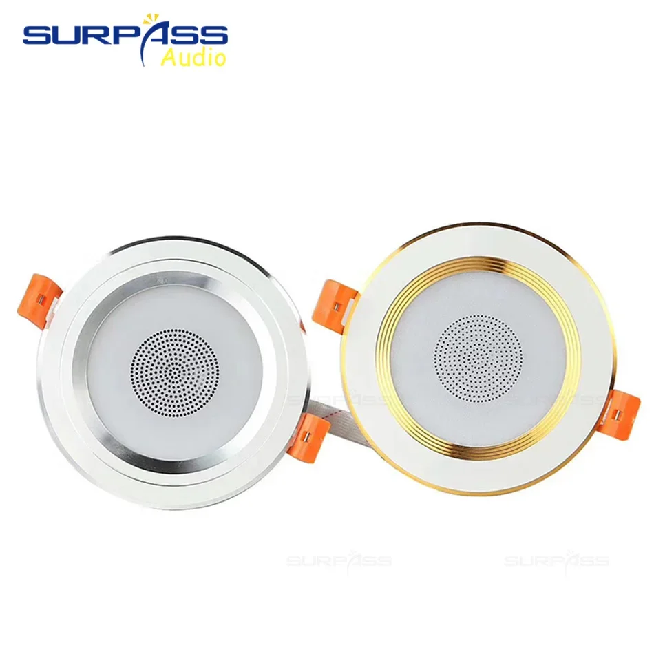 LED Smart Music Lamp Intelligent Background Music Light Ceiling Speakers With Adjused Lights Smart Bluetooth Downlight Speaker bluetooth speaker wall ceiling speaker led ceiling lamp