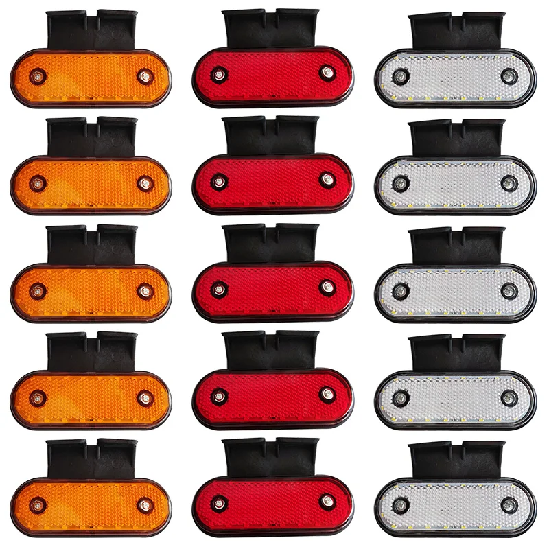 10PCSTrailerLights24V20LEDSideMarkerTruckClearanceLights