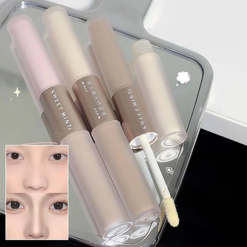 

Cosmetic Highlighter Contour Stick Waterproof Color Corrector Concealer Pen Long Lasting 2 In 1 Matte Highlight Pencil Beauty
