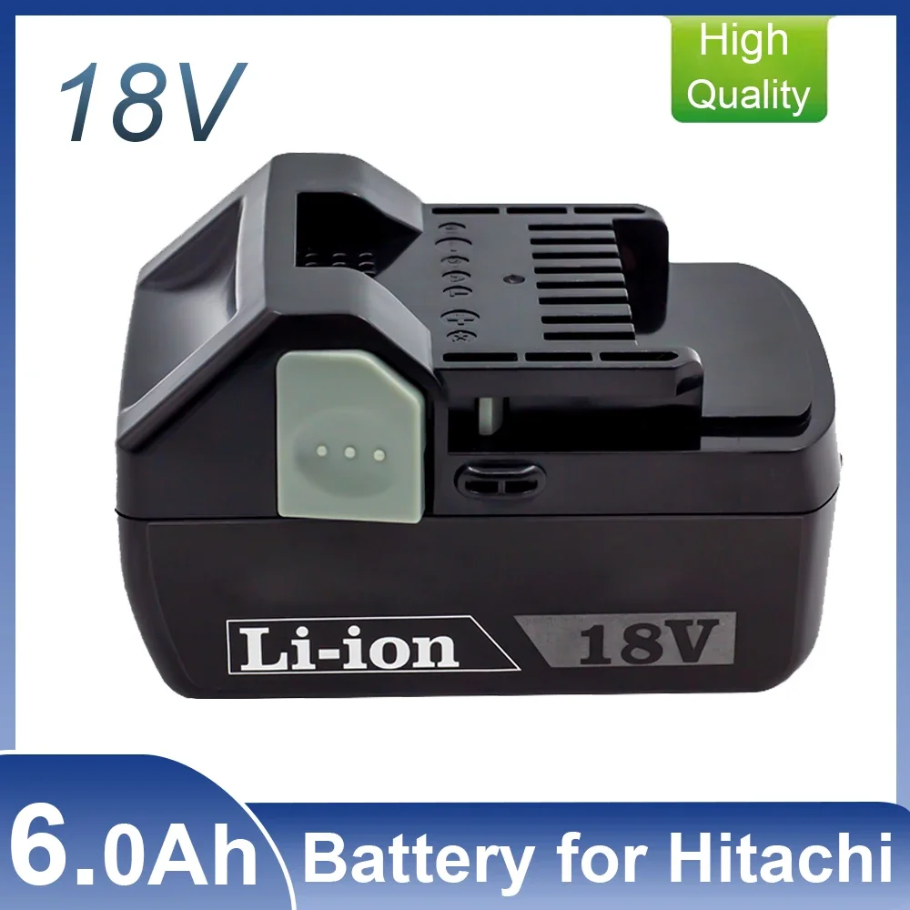Batteria Ricaricabile 18V 6.0Ah Per Batterie Di Ricambio Per Batteria Hitachi 18V Per Utensili Elettrici Hitachi Bsl1840 Dsl18Dsal Bsl1815X
