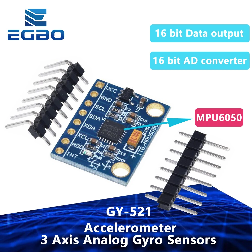 1PCS EGBO GY521 GY521 MPU 6050 MPU6050 MPU 6050 Module 3 Axis Analog