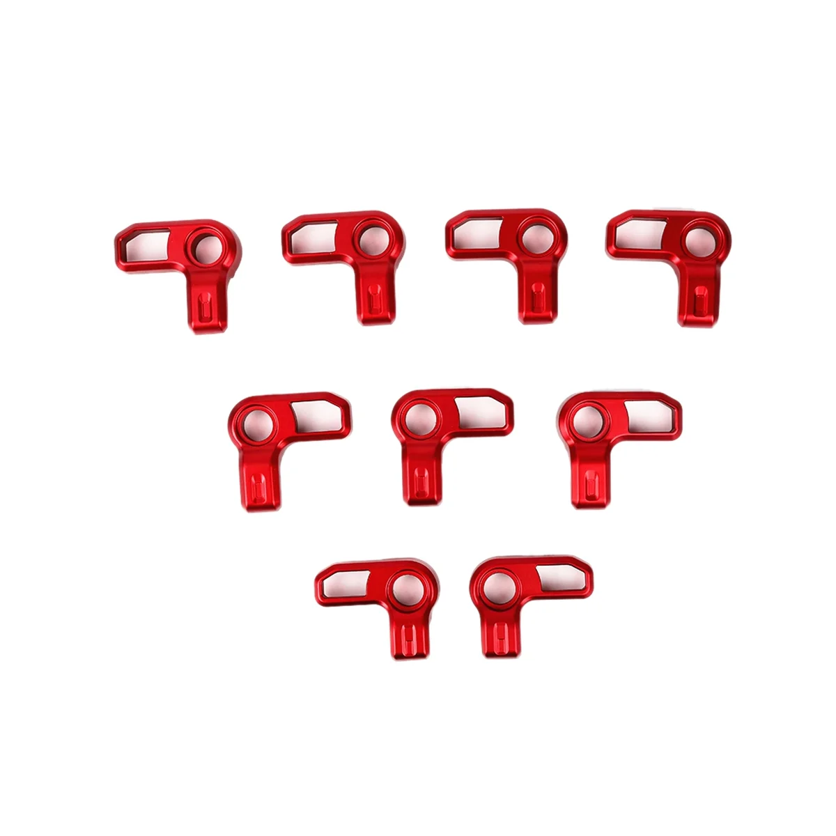 

Hardtop Roof Removal Switch Handle Aluminum Panel Latch Lock for 2021 2022 Accessories 9PCS Red
