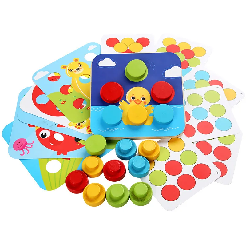 Jogo Didático Mosaicos Coloridos Brinquedos Educativos Infantil