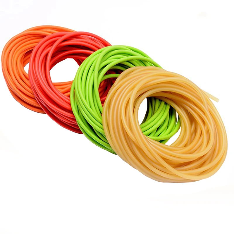 Natural Latex Slingshot Rubber Tube 1/2/3/5M 2mmX5mm Diameter High Elastic for Hunting Shooting latex slingshot tube