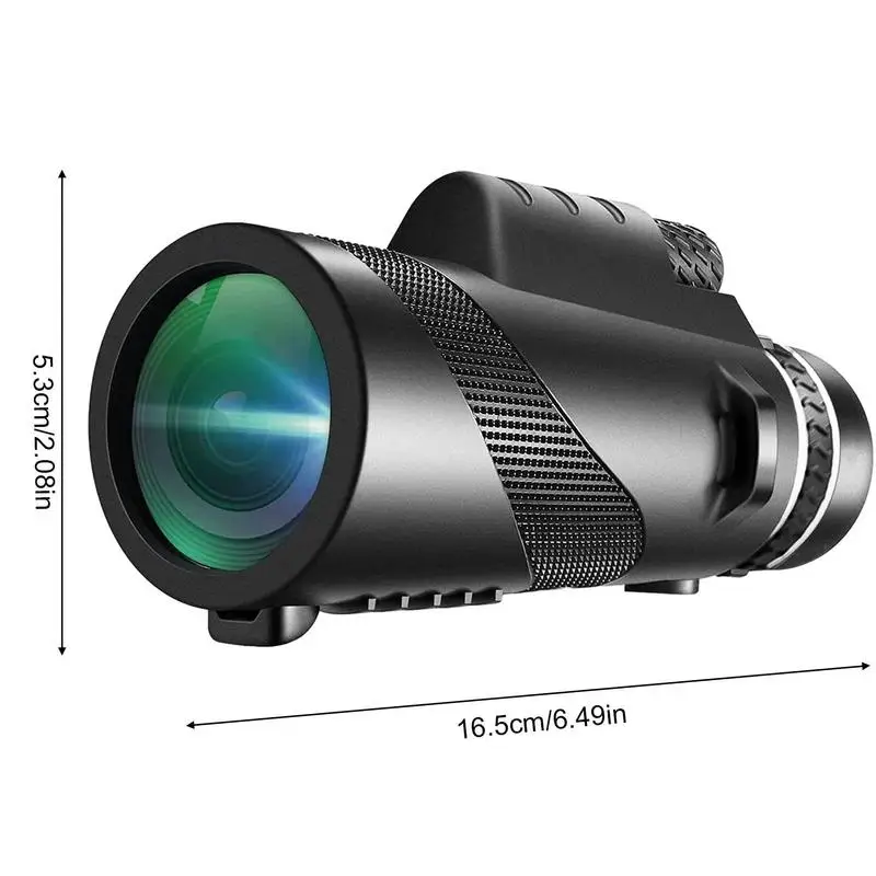 Monocular Telescope 80X100 Portable And Waterproof High-Definition Monocular Bird Watching Telescope For Smartphone Adapter