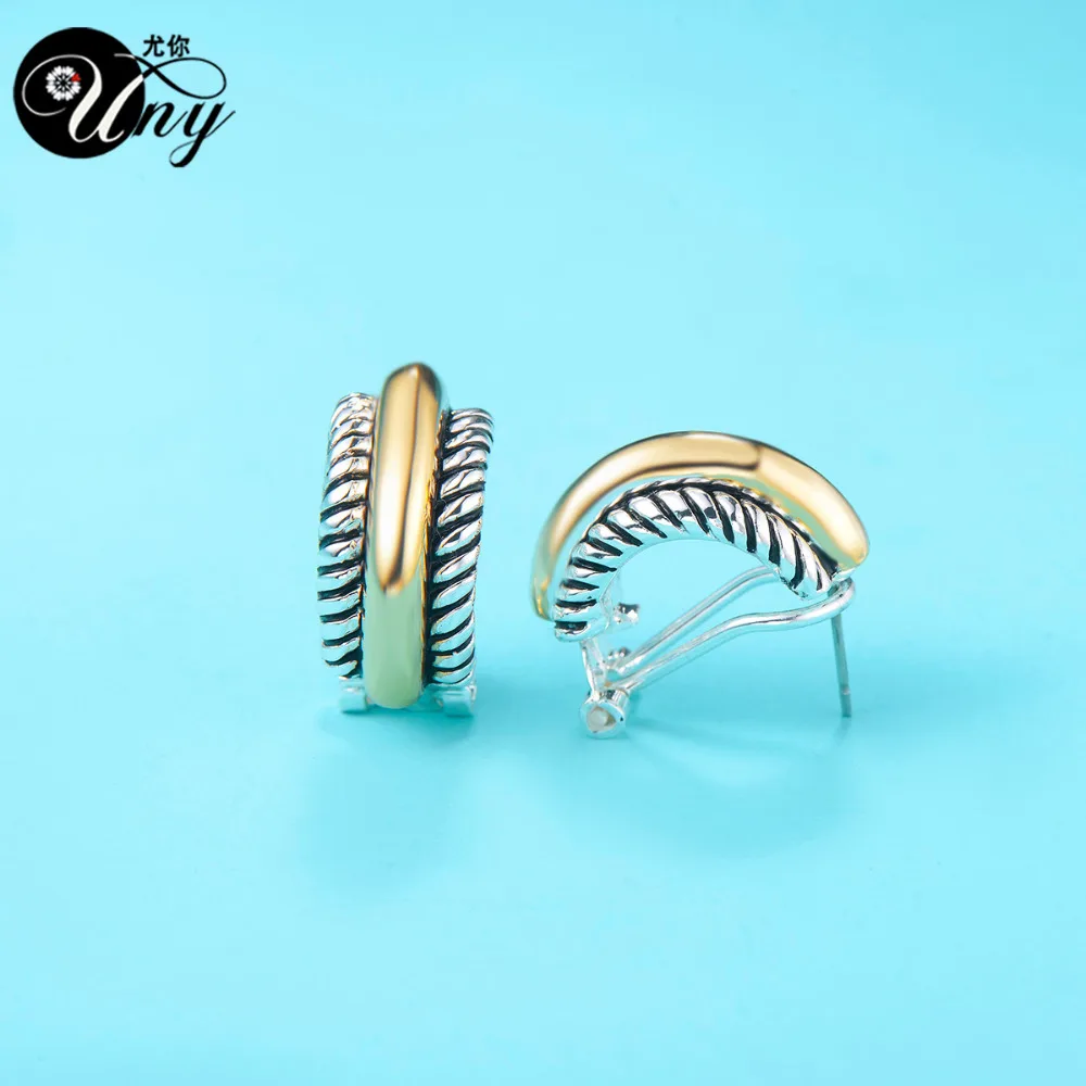 UNY Earring Antique Jewelry Earrings Designer Inspired David Women Earring Brand French Clip CZ Cable Wire Vintage Earrings Gift 3