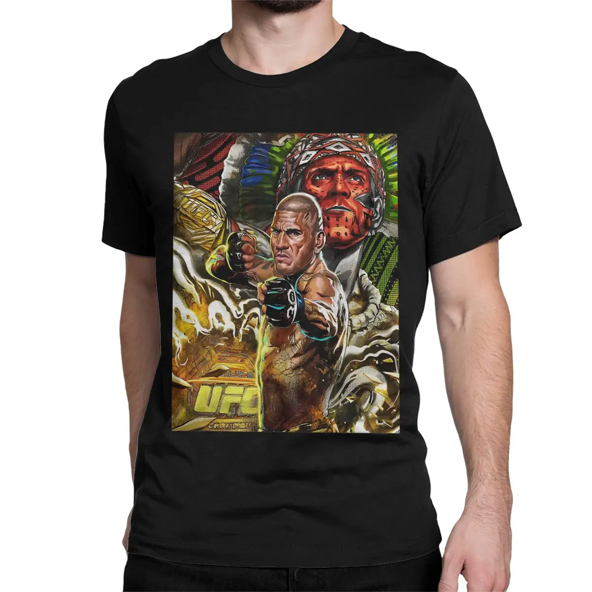 thumbnail image 1 of Camiseta Alex Pereira Chama Poatan para hombre y mujer, de algodón, novedosa, con cuello redondo, manga corta, ideal para regalar., 1 of 7