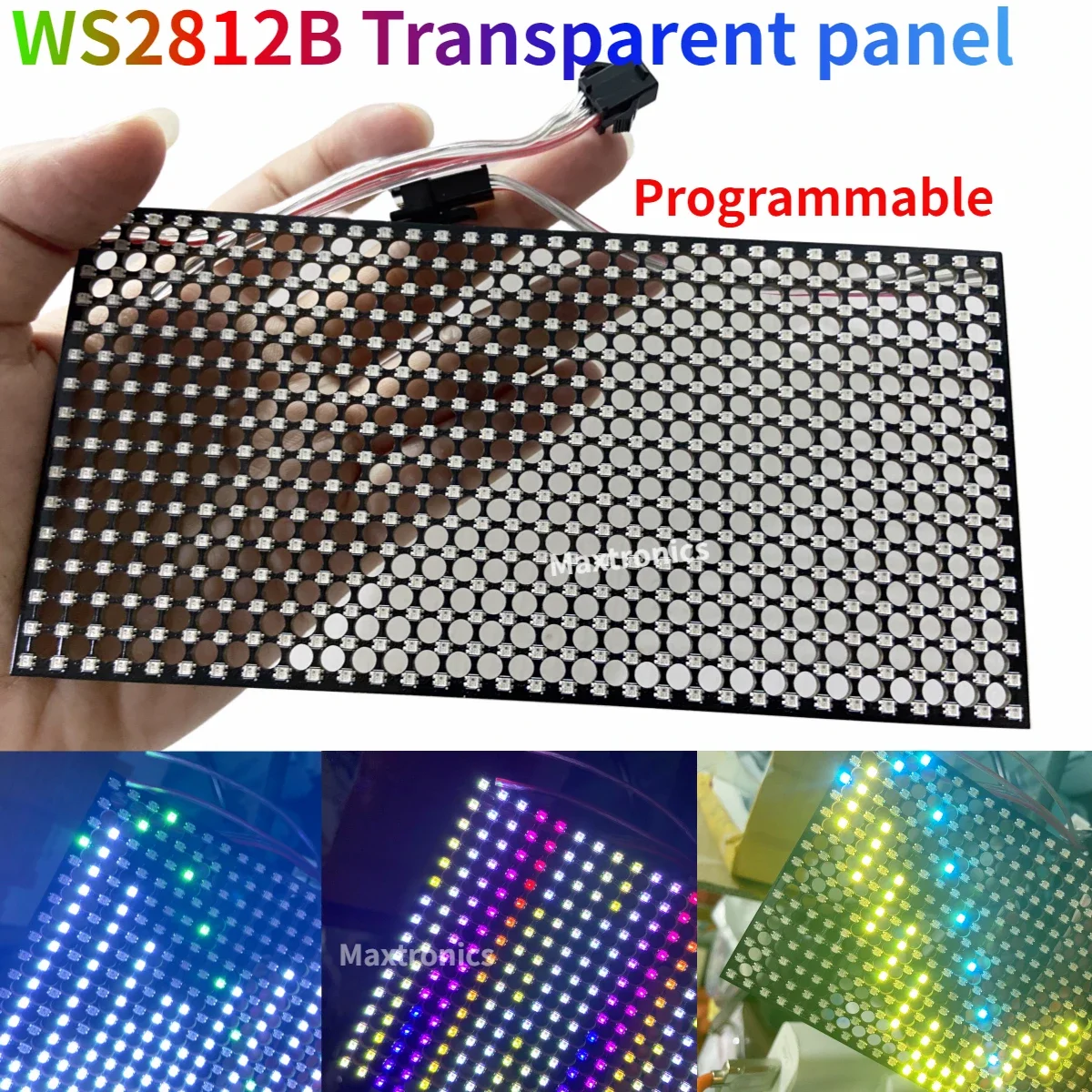 DC5V WS2812 LED Transparent Panel Full Color 16*32