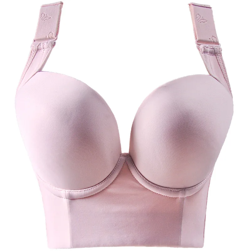 Plus Size Deep Cup Push Up Bras Women Bra Hide Back Fat Underwear