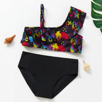 ملابس سباحة صيفية مطبوعة بحراشف السمك للبنات الصغيرات 8