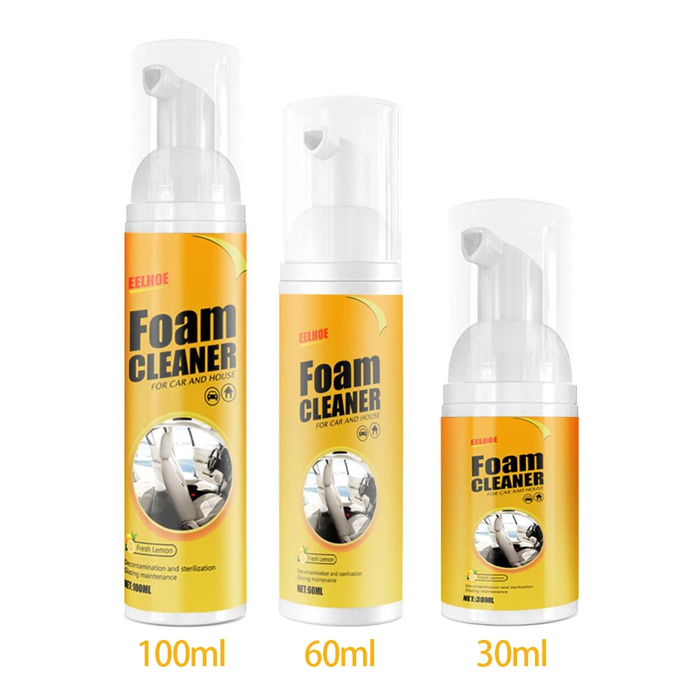 Car Cleaner Interior Cleaner Foam Cleaner Spray Leather Cleaning Cream 30/100/150/250ml Car Interior Leather Clean