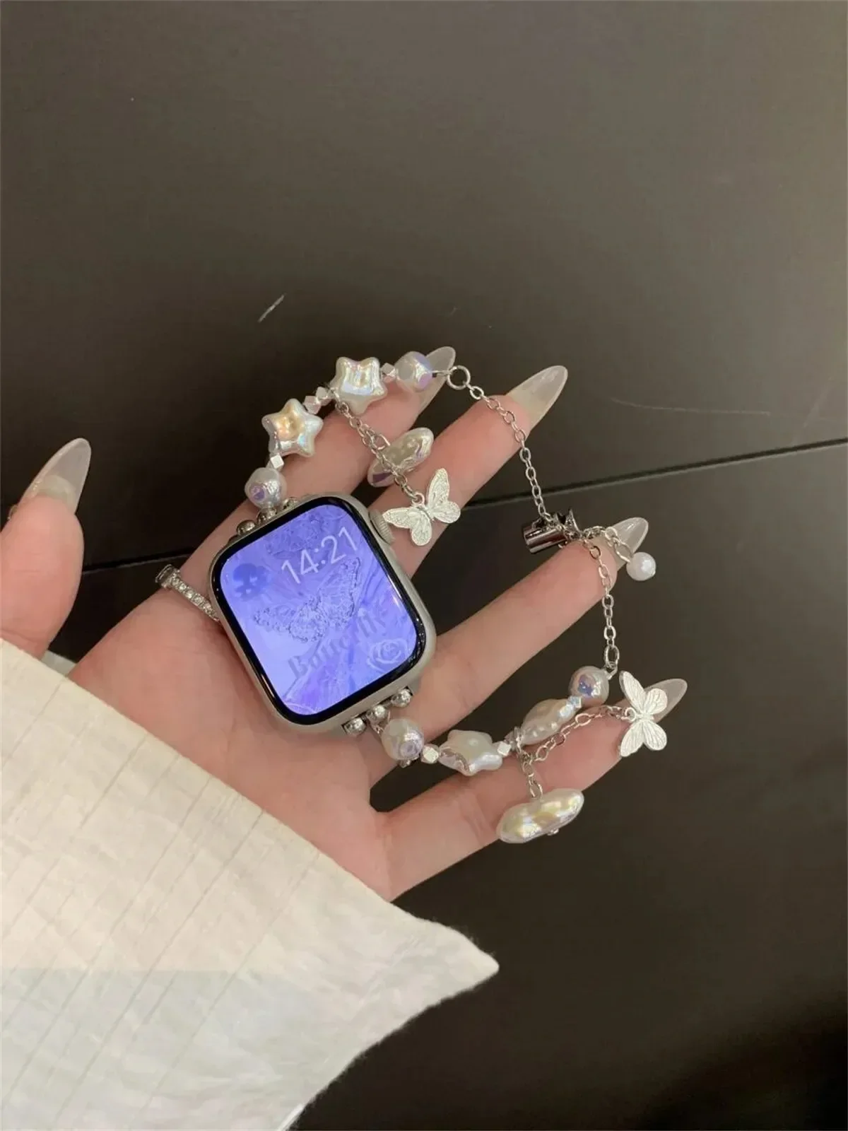 Bracelet de montre à bijoux pour iWatch Ultra 2 Series 10/9/8/7/6/5 Bracelet de montre tendance 42/44/45/46/49 mm 38/40/41 mm_voghion.com