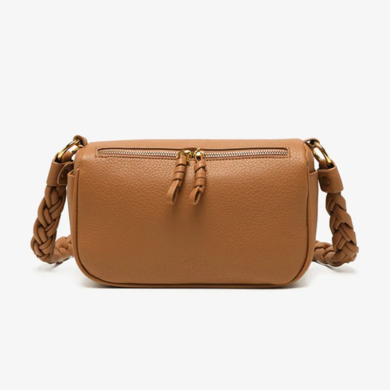 

2023 New Genuine Leather Women Bags Luxury Fashion Handbags Woven Shoulder Strap Messenger Bag Small Square Crossbody Bags