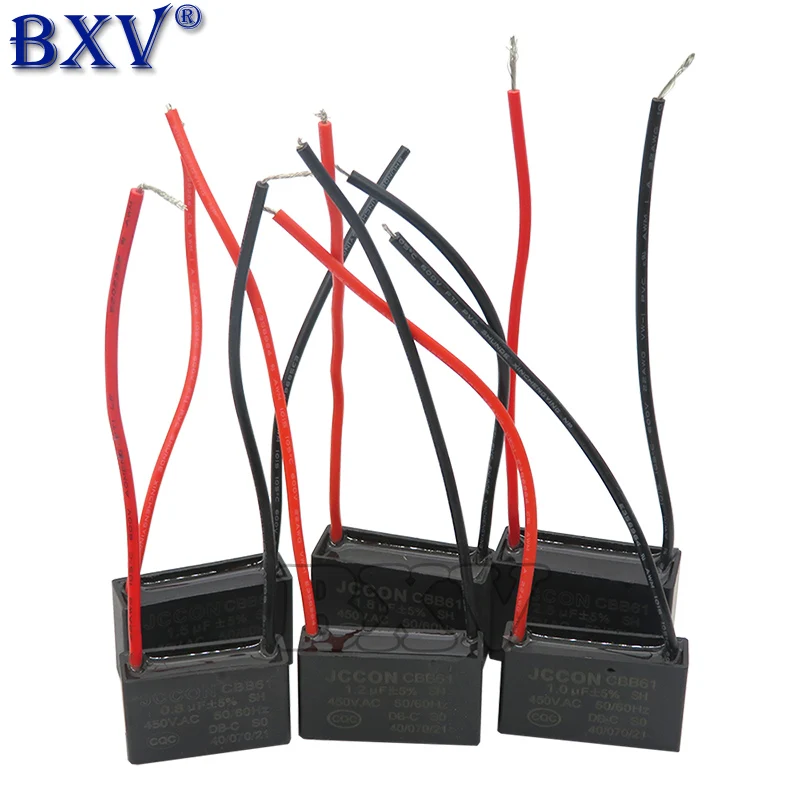 Cbb61 1Uf 1.2Uf 1.5Uf 2Uf 2.5Uf 3Uf 3.5Uf 4Uf 4.5Uf Capacità Di Avviamento Condensatore Ventola Ca 450V Cbb Condensatore Di Marcia Motore