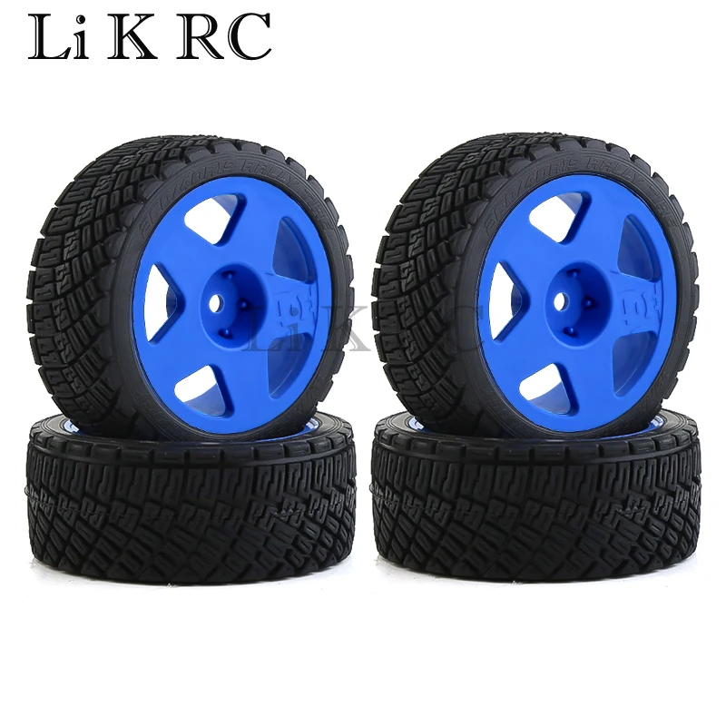 

4pcs 67mm Rubber Tire Wheel Tyre for Tamiya XV01 XV02 TT01 TT02 PTG-2 144001 124018 A959 1/10 RC Rally Racing Car Upgrade Parts