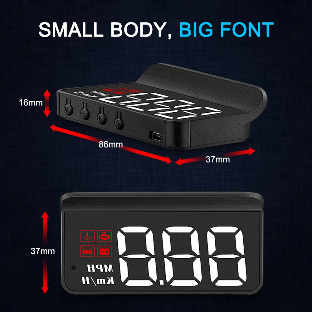 M3 HUD Head-Up Display OBD2 trip computer Speed Projector Display Digital Car Speedometer Accessories For All Car