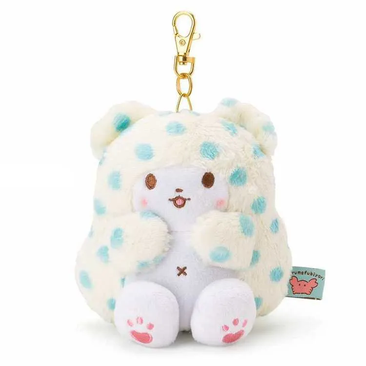 

New Kawaii Cute Marumofubiyori Bear Plush Keychain Kids Stuffed Toys Small Pendant For Children Gifts 18CM