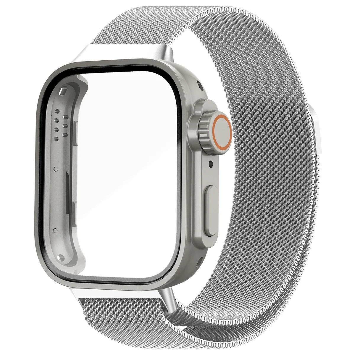 Elegant Milanese Loop Bracelet with Screen Protector