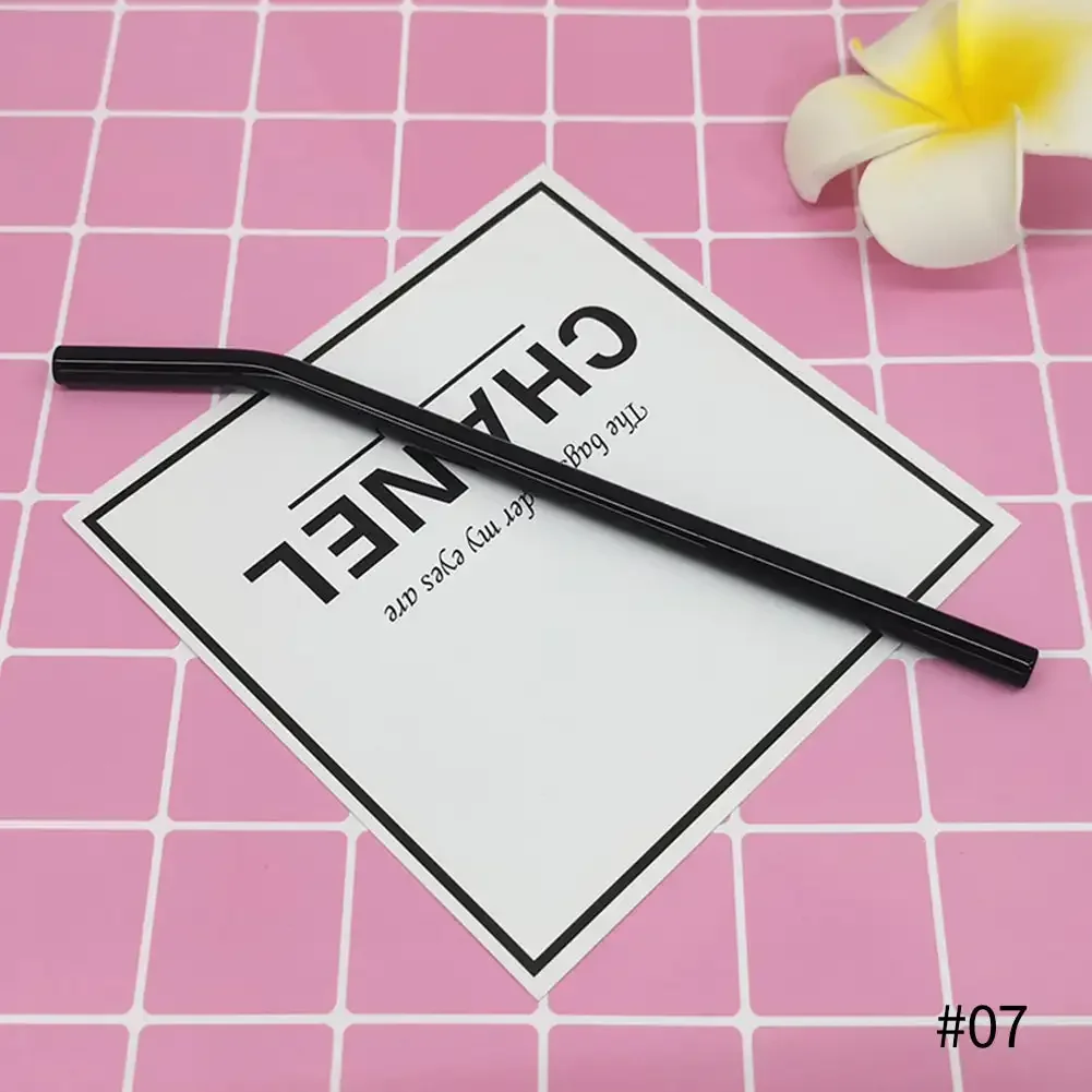 Eco-Friendly Reusable Transparent Glass Straws - Heat-Resistant Borosilicate