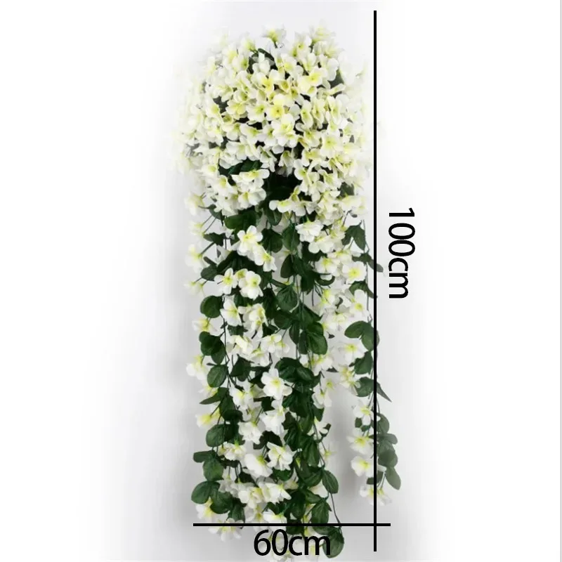 100CM Violet Artificial Flower Party Decoration Simulation Valentine S Day Wedding Wall Hanging Basket Flower Orchid Fake