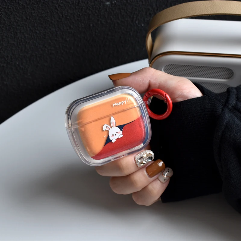 Cute Rabbit Cartoon Case Per Airpods 2 3 Generation Cover Per Apple Airpods Pro 2Nd Gen Air Pods Cuscino D'Aria Con Guscio Protettivo