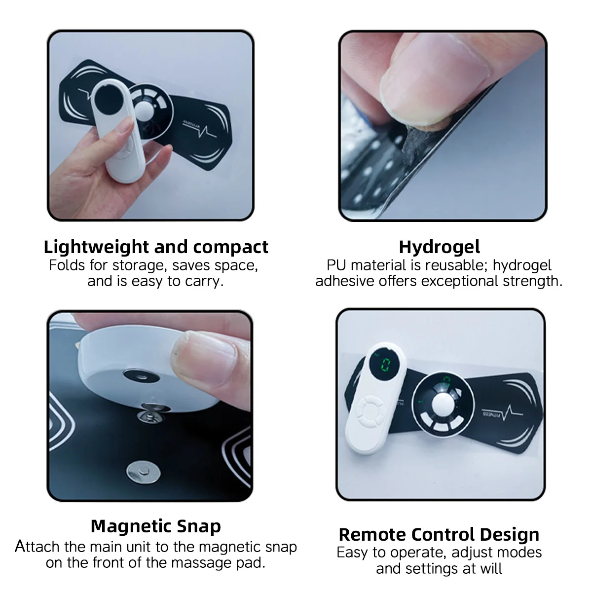 Electronic Pulse Muscle Pain Relief Patch Suitable for Cervical Spine and Back Relieves Muscle Pain with Adjustable Mode