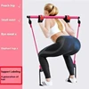 Portable Yoga Pilates Bar Stick with Resistance Band Home Gym Muscle Toning Bar Fitness Stretching Sports Body Workout Exercise 2