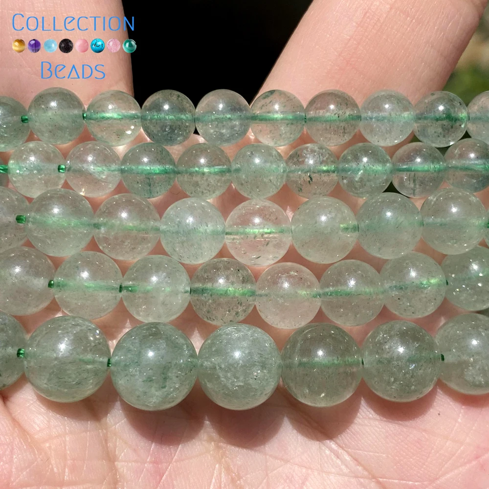 Faceted Green Strawberry Quartz Beads, Round, about 2mm 3mm 4mm, Length  about 15” - Dearbeads