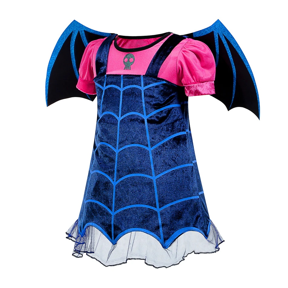 Vampire Girl Costume with Wings Bat Role Playing Halloween Dress