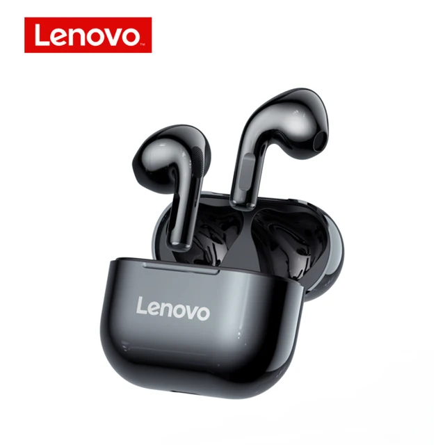 Lenovo LP40 Wireless Headphone TWS Bluetooth 5.0 Earphones Dual Stereo Noise Reduction Bass Headset Touch Control Earbuds 300mAH LP40 Black