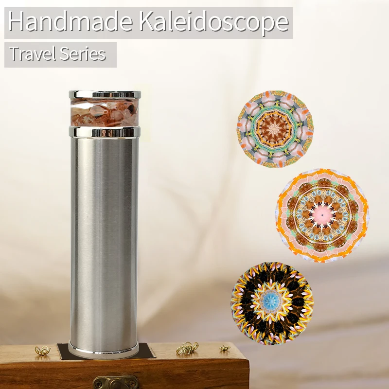 Morlens Journey Series Kaleidoscope For Adults,5.5&rdquo; Handmade Stainless Steel,Replaceable Core Box,Gift Box, Birthday Gift