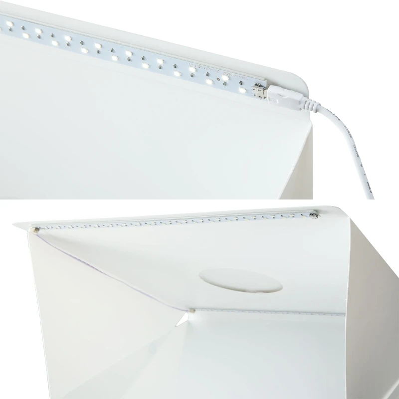 Folding Light Box 30cm Portable Photography Photo Studio Tent LED Softbox Background Kit USB Light Box For DSLR Camera