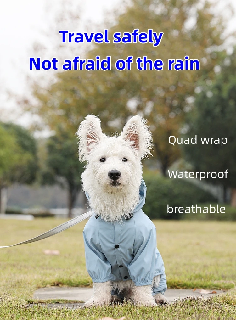 

Pet Supplies Puppy Reflective Raincoat Personalized Large Dogs Waterproof Keep Pup DryStylish Costume Dogs Jumpsuit Raincoat