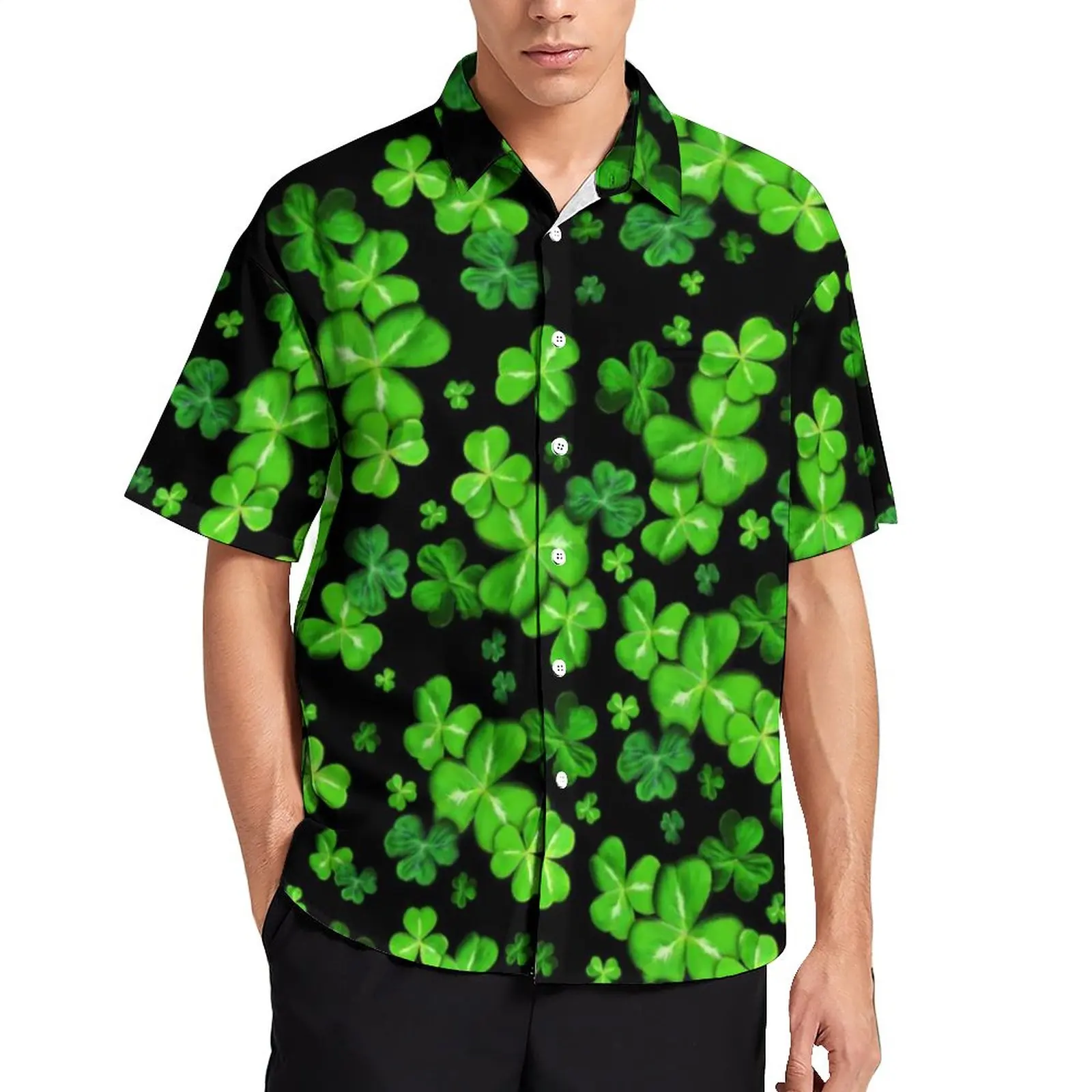 St Patrick's Day Casual Shirts Patrick Irish Lucky Shamrocks Hawaii
