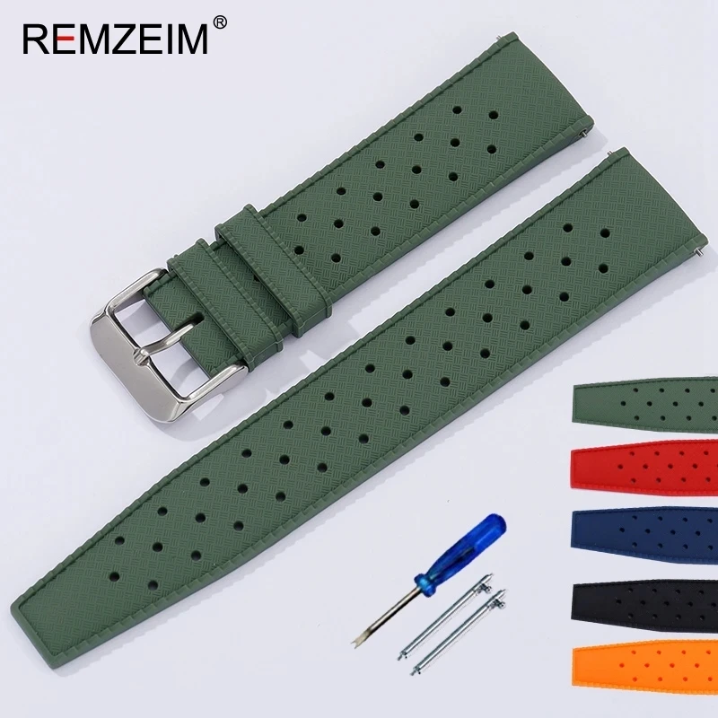 Tropical Quick Release Silicone Watch Strap - Vibrant and Versatile Design