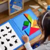 Tangram Puzzle Fun Color Perception Travel Game Shape Pattern Block for Children Kids Adults Boys Girls Preschool Birthday Gift 2