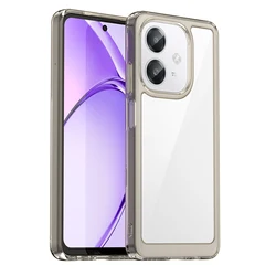 Vibrant Clear Protective TPU Case - Transparent Colorful Cover for OPPO A3 5G (GRAY)