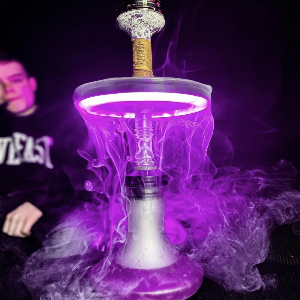 

SMO LED Hookah Ring Light Magnet Adhesive Adhesive 16cm/6.3Inches Hookah Full Dome Light Chicha Cachimba Smoking Accessories