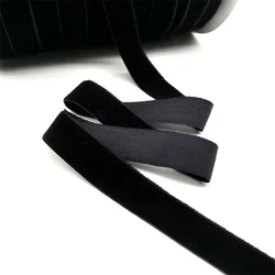 Luxurious Velvet Ribbon for Elegant Decorations and DIY Crafts - 5 Yards, 6 - 25mm Width (Black)