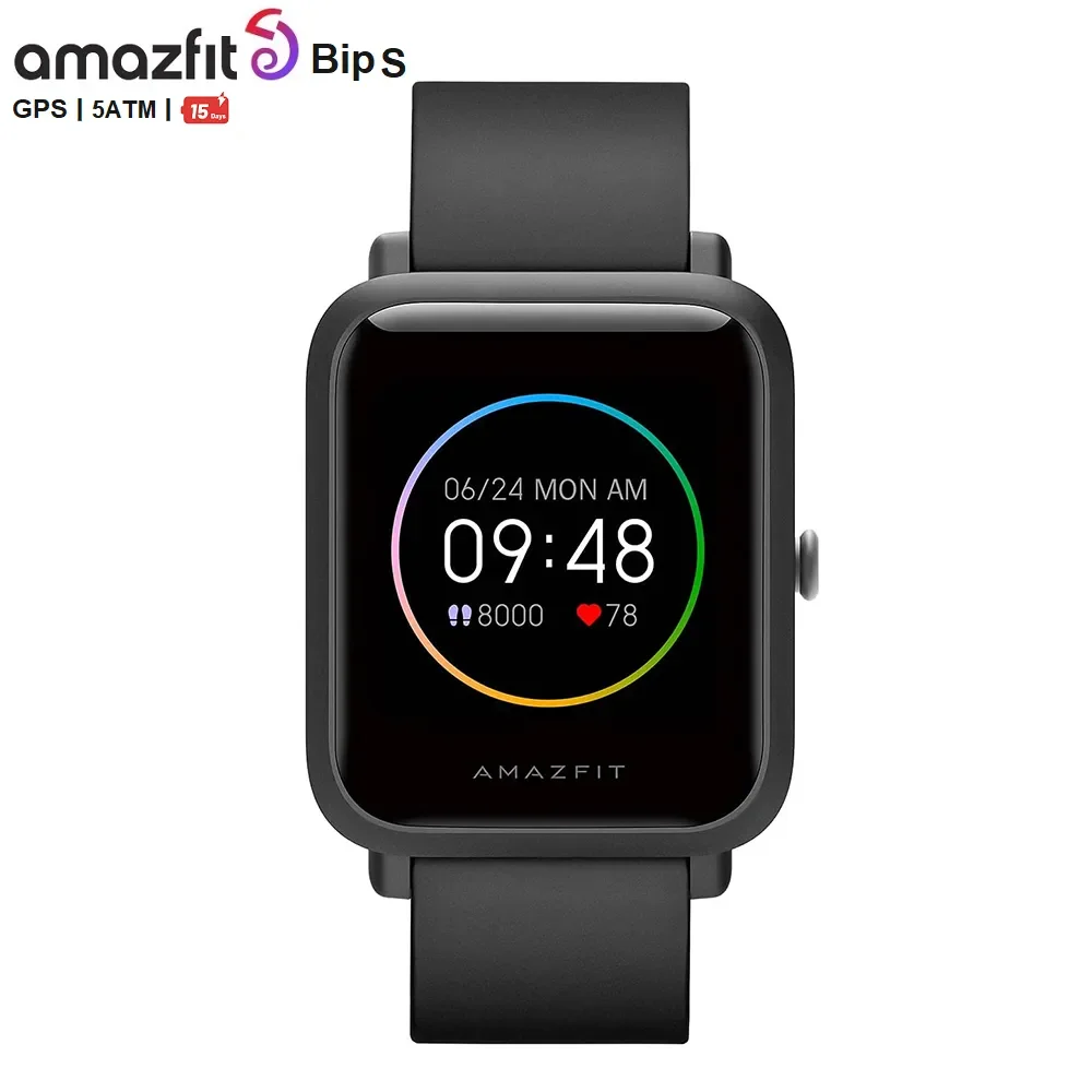 

Смарт-часы Amazfit Bip S, водонепроницаемые, 5 АТМ, встроенный GPS, GLONASS, Bluetooth