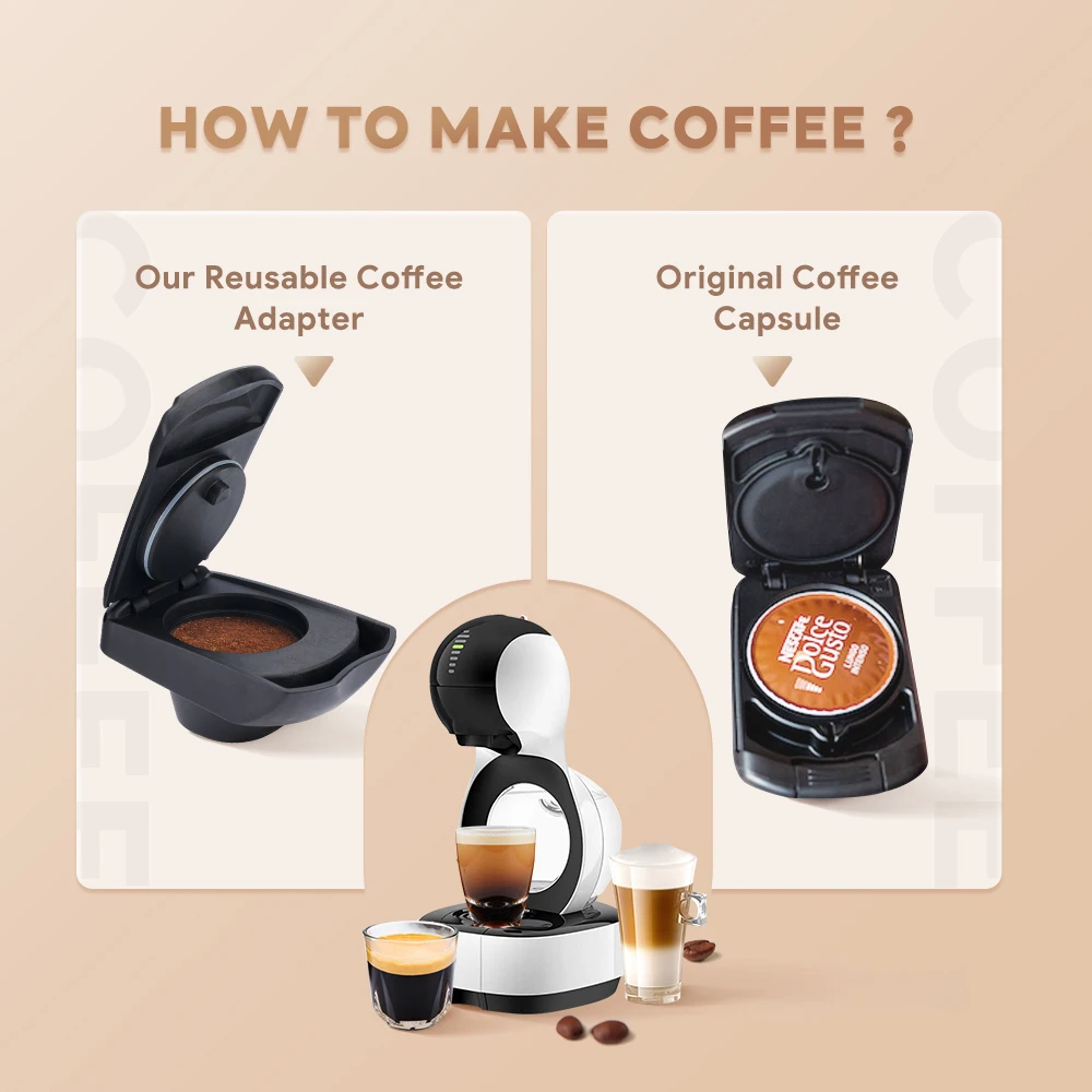 Coffee Adapter for Dolce Gusto Lumio DG325 Reusable Capsule Adapter Holder Espresso Coffee Capsula Filters Convert