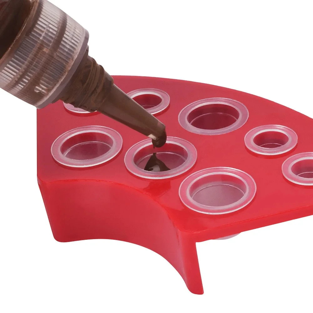 Tattoo Ink Cup Holder Stand 8 Holes Makeup Accessories Random Color Trailer Supplies Tatoo Tool Pigment Brack Container