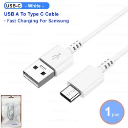Original Samsung USB - C Fast Charging Cable for 1.2m (White - 1PCS)