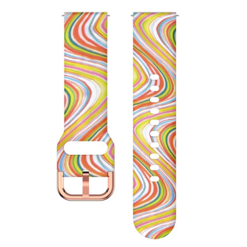 Colorful Silicone Replacement Band - Patterned 20mm/22mm Watch Strap