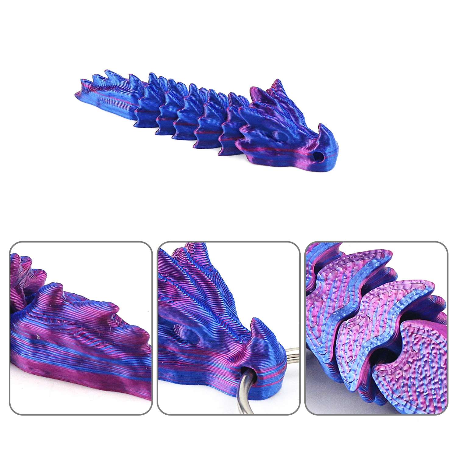 3D printed dragon pendant, keychain, backpack pendant, jewelry, high aesthetic value, simple keel 6