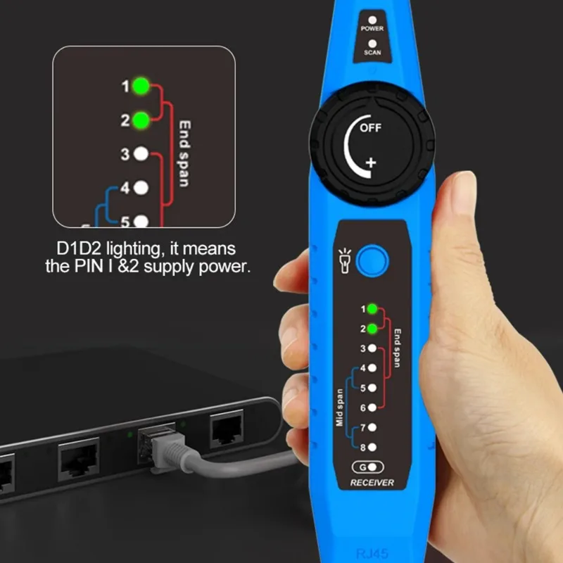 NOYAFA NF-810 Network cable tester PoE Ethernet cat5 cat6 Lan utp tester RJ45 RJ11 Telephone Wire Network Cable Tracker 4