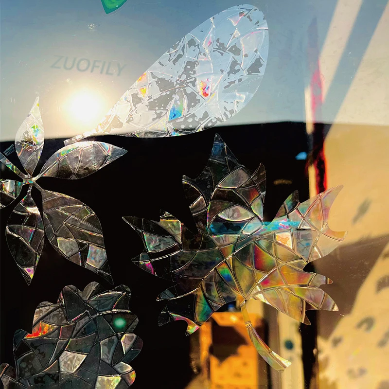 New Rainbow Prism Electrostatic Glass Stickers PVC Leaves Static Window Stickers Suncatcher Wall Decal