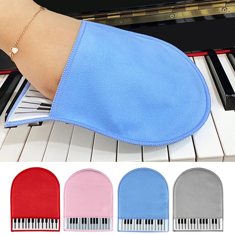 Microfiber Soft Cleaning Cloth Reusable Piano Cleaning Glove Musical Instrument Gloves for Piano piano cleaning glove